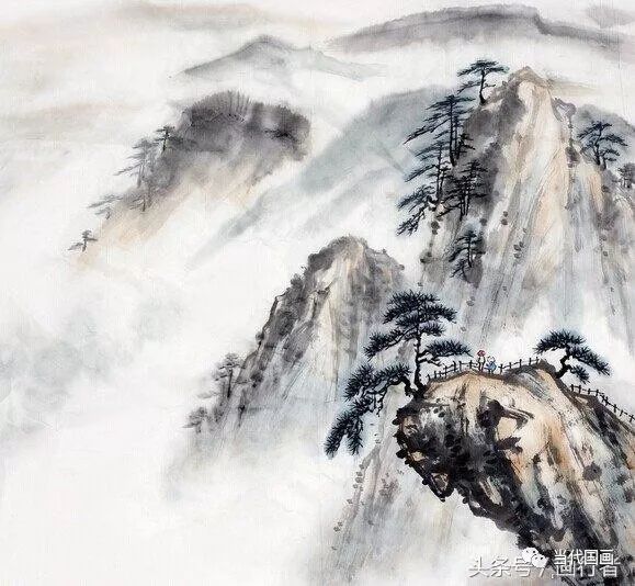 水墨山水画，意境与笔墨的诗意交融