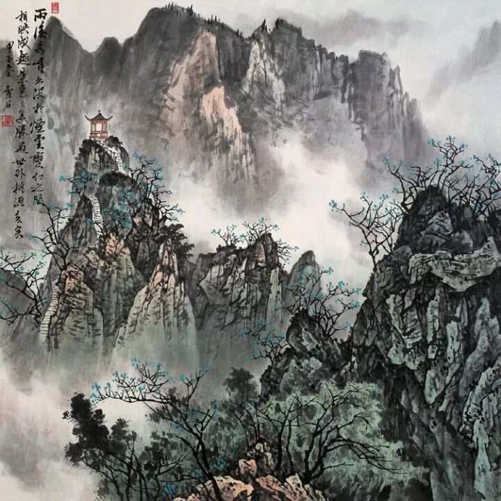 探寻中国最美的山水画图片，一幅幅画卷中的诗意栖居