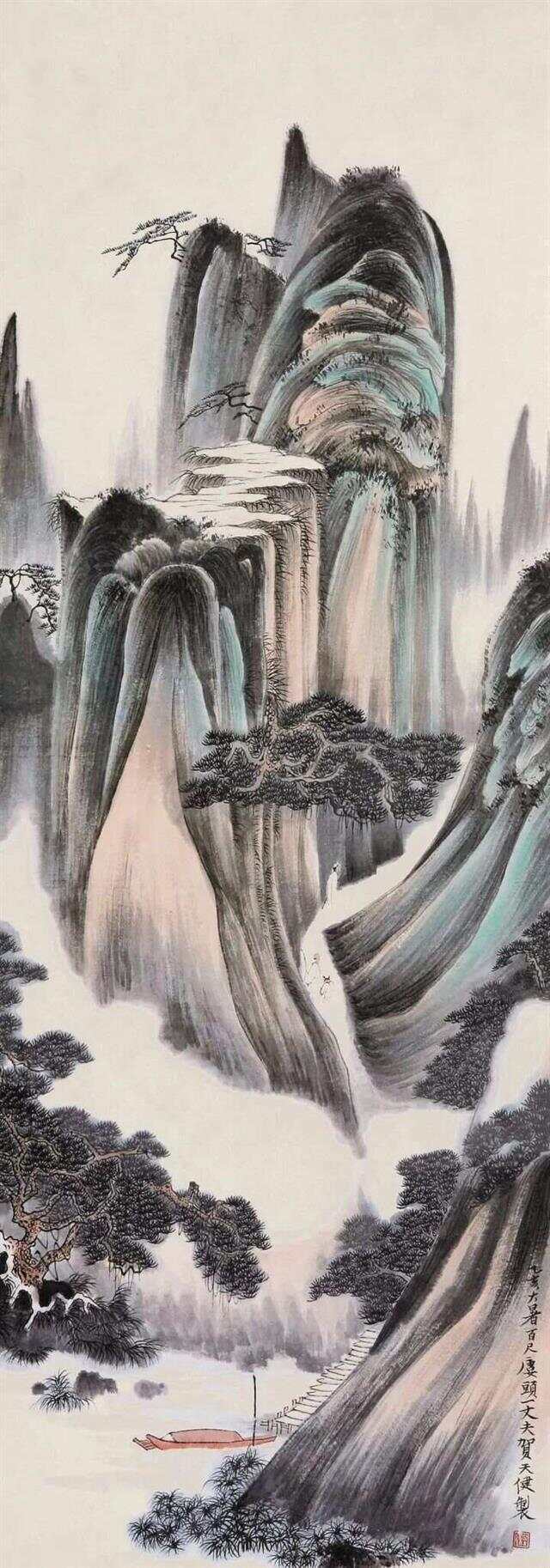 山水画精品60幅，笔墨间的自然韵律与文化传承