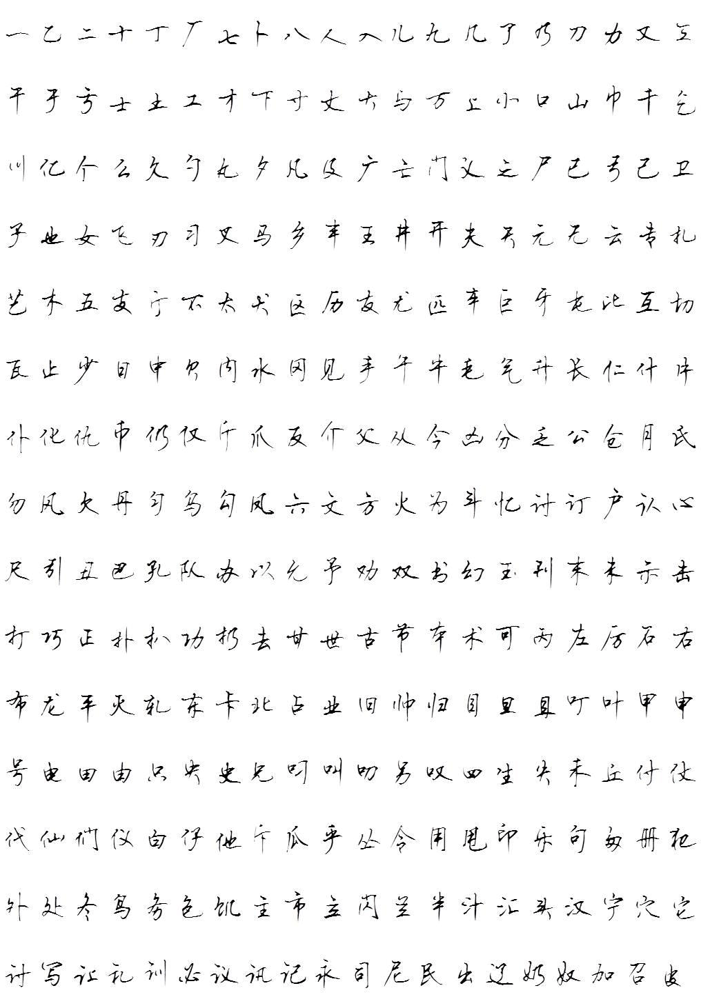 毛笔行书字帖，3500常用字的书写艺术