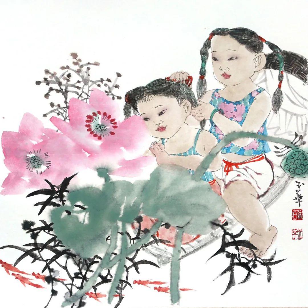 探索色彩与墨香的童趣世界，小学生国画作品赏析