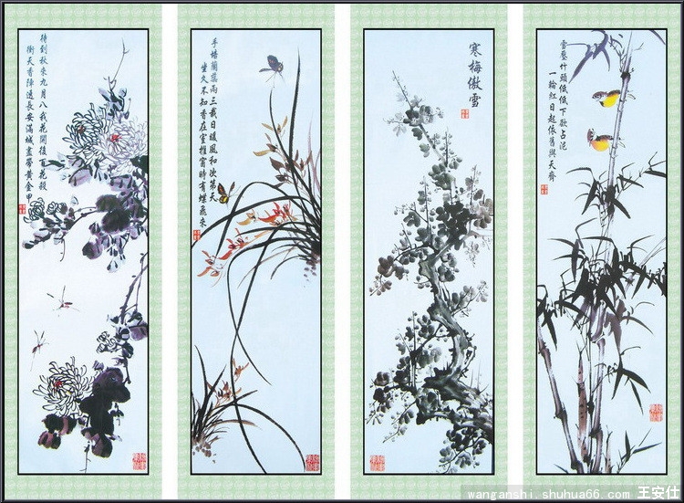 梅兰竹菊，国画中的四君子