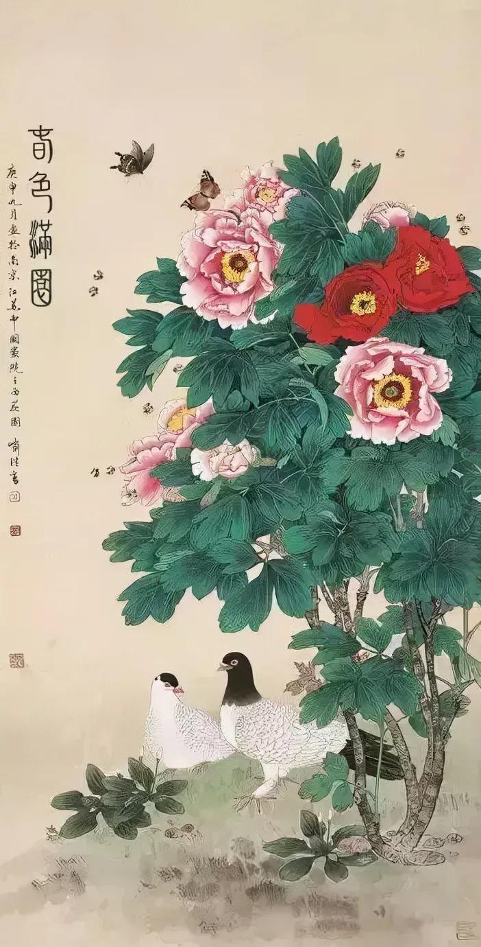 牡丹国色天香，探秘国画牡丹图的艺术魅力