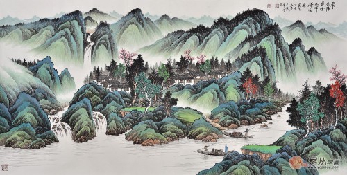 探索中国山水画的意境之美，一幅画中的千山万水