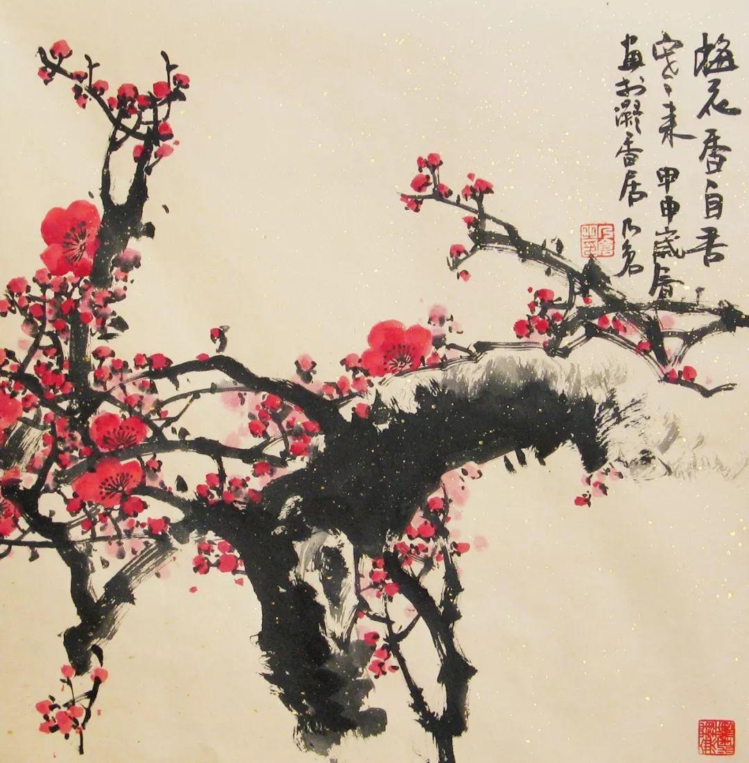 水墨画梅花，笔墨间的傲骨与风华