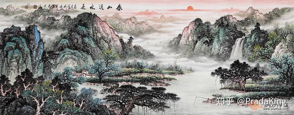 山水画，现代简约客厅的诗意点缀