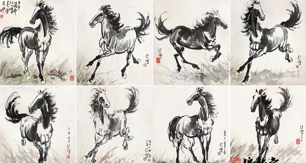 徐悲鸿作品图片，艺术与历史的交融