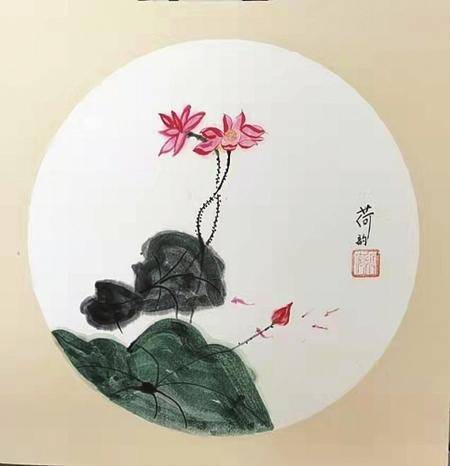 优秀国画荷花作品，墨香里的清雅之韵