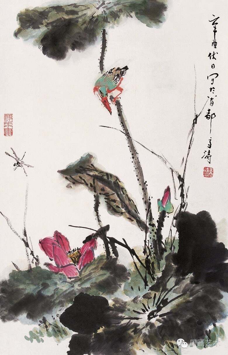 荷韵生辉，国画荷花写意之美