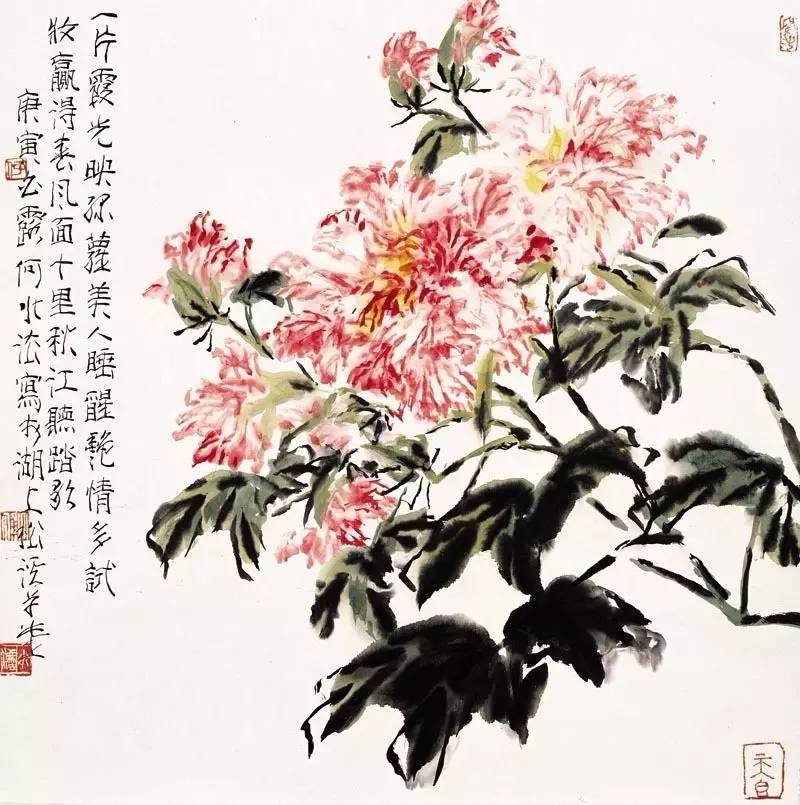 何水法花鸟画作品，笔墨间的自然韵律与情感抒发