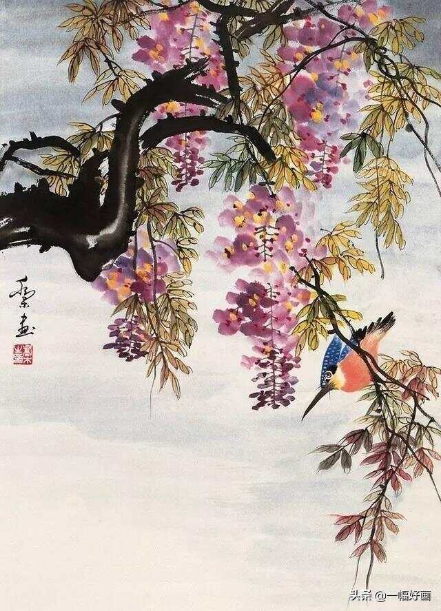 著名国画花鸟画图片，笔墨间的自然韵律与文化传承