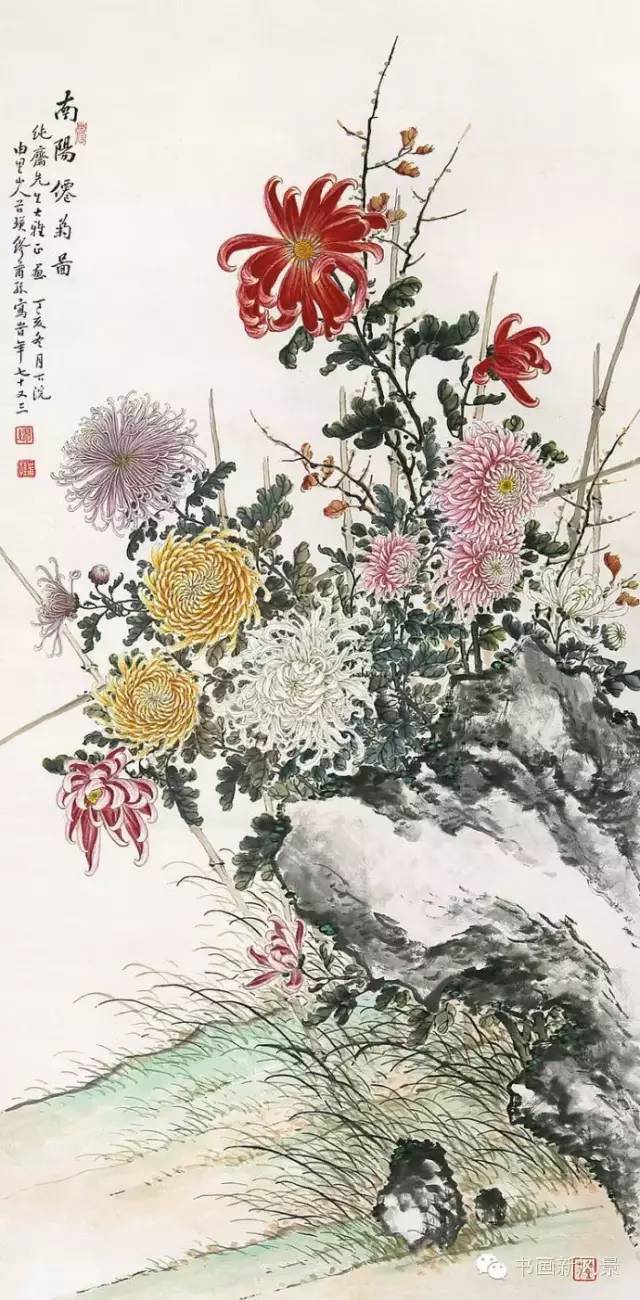 赏国画菊花，品味传统美学与自然之韵