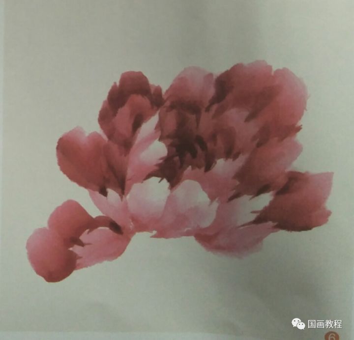 牡丹花头三种画法探析，笔墨间的国色天香