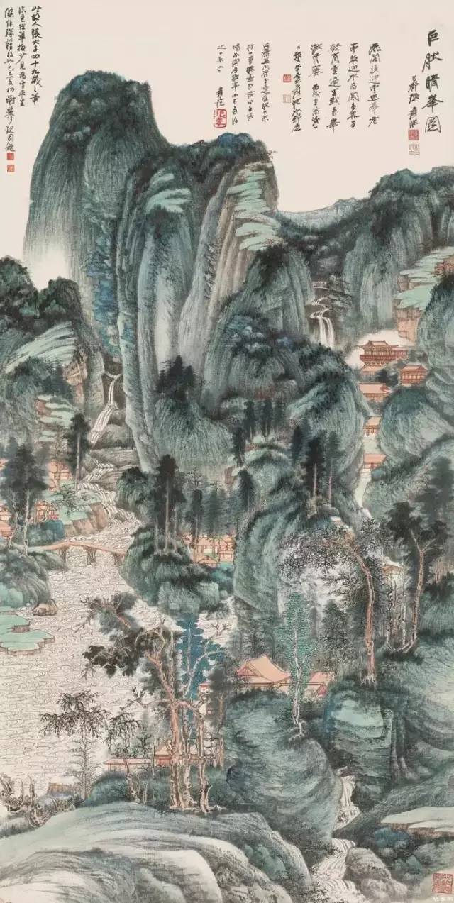 张大千山水画100幅，笔墨丹青绘尽自然之韵