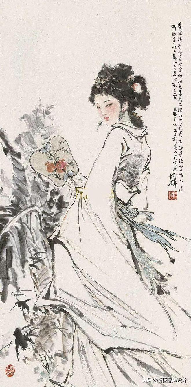 国画中的现代美女人物——传统与时尚的完美融合