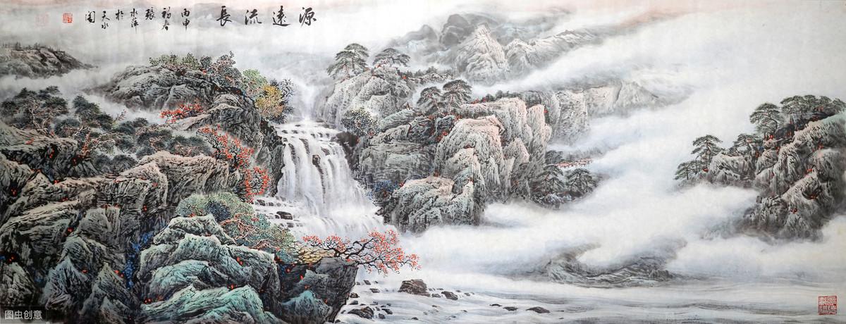 探寻自然之美，水墨山水画图片大全中的最美山水风景