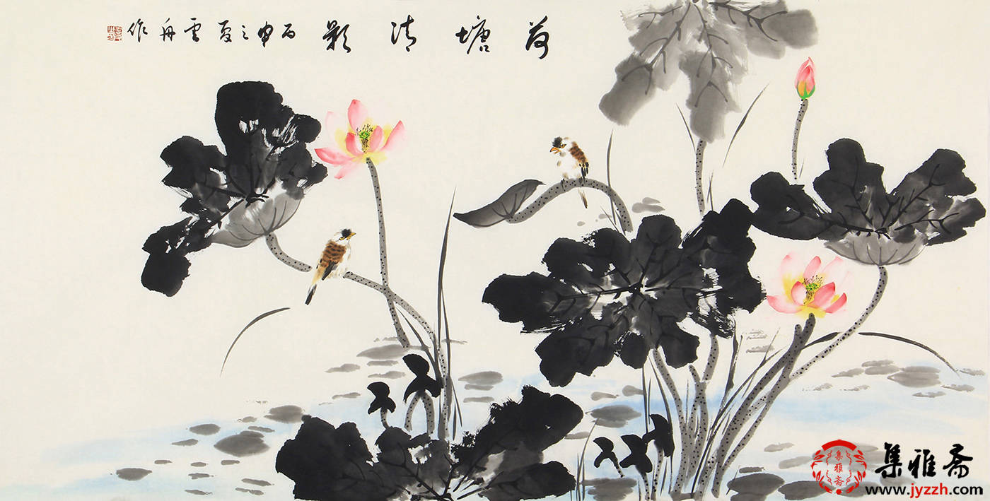 荷韵生辉，国画荷花中的寓意与象征