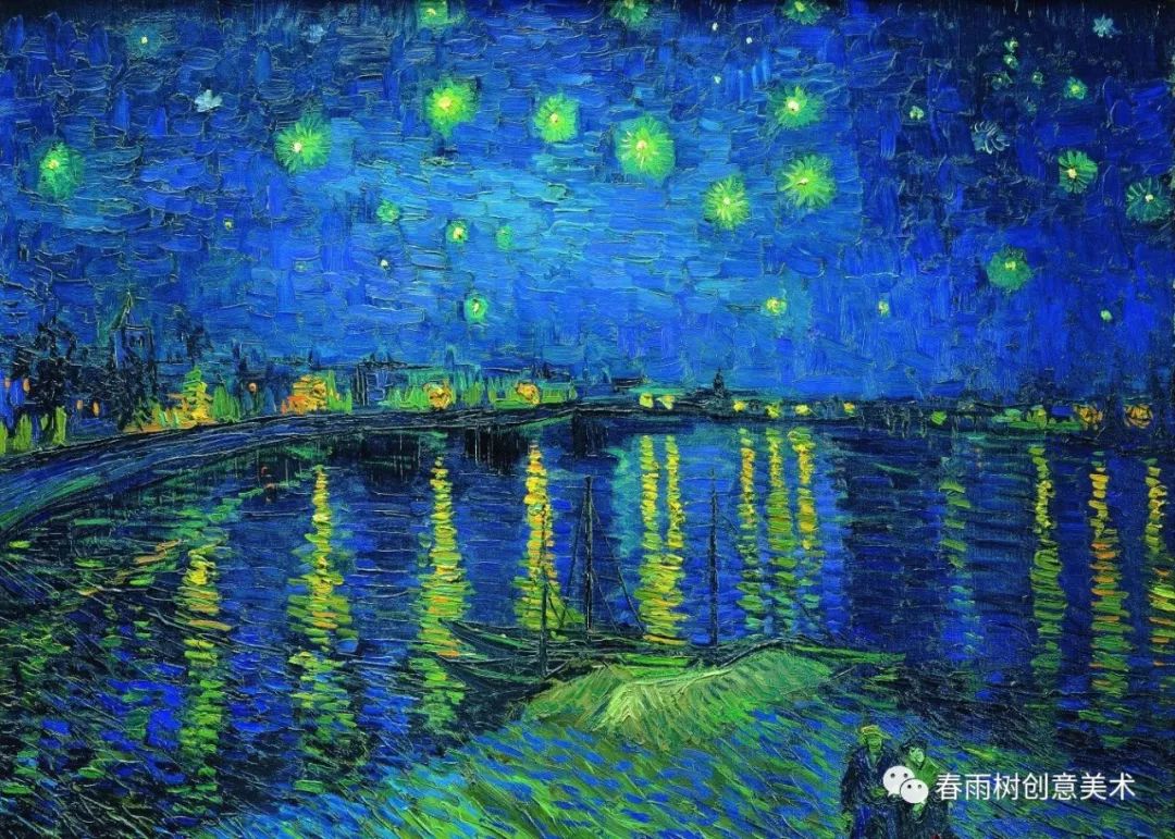 梵高画作中的惊恐之影，探索星夜与罗纳河上的星月夜的深层情感