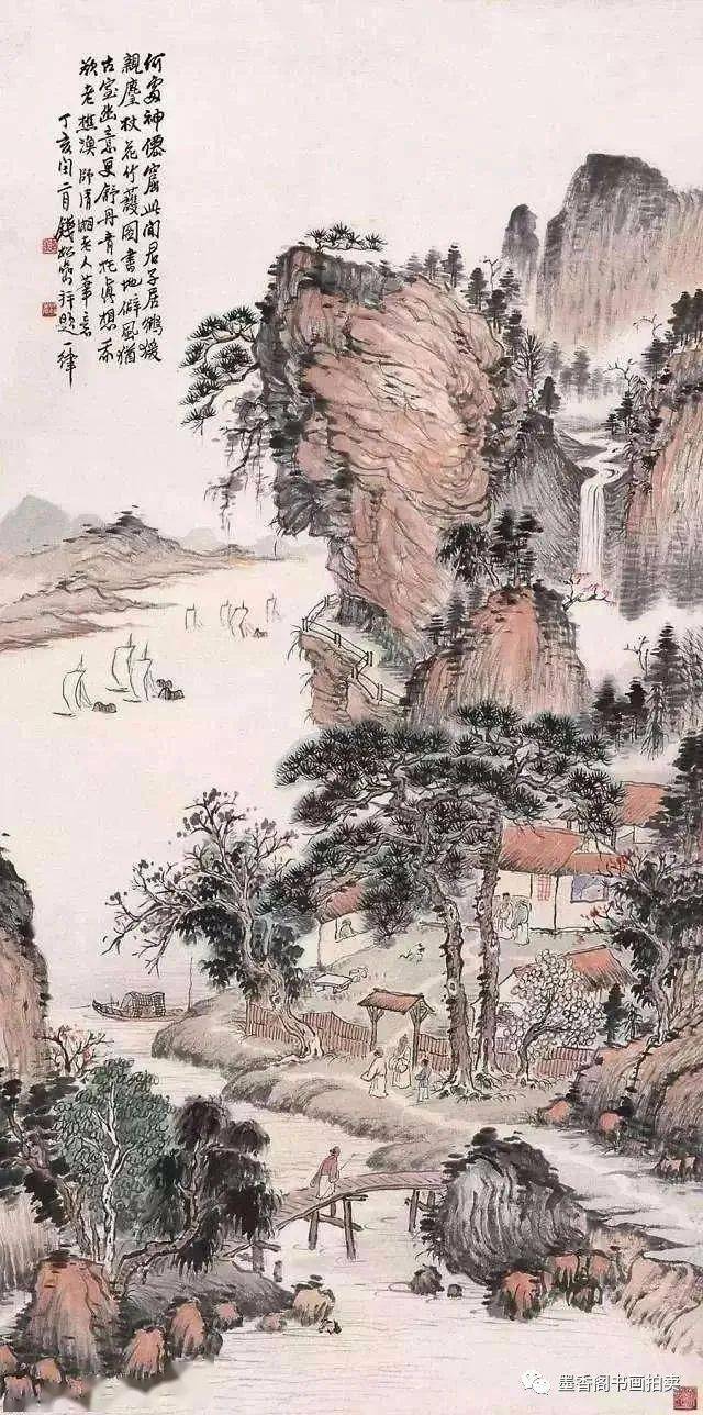 书法与山水画的交融，笔墨间的自然韵律