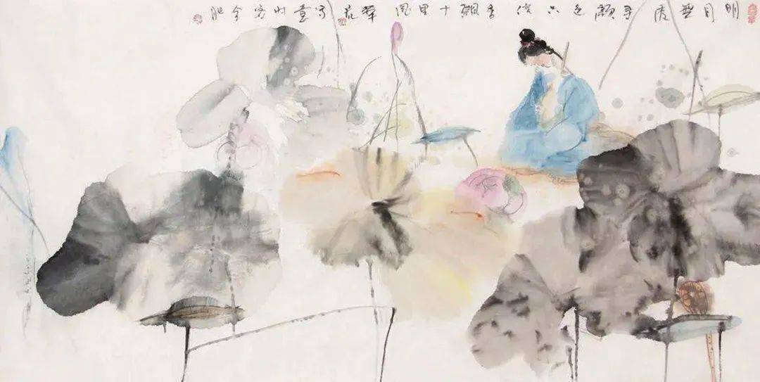 探秘水墨荷花的艺术魅力，一幅幅大图背后的诗意与哲思