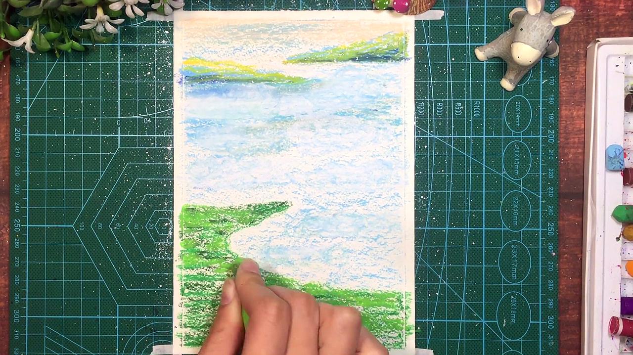 油画棒山水风景画教程，探索自然之美，一抹一世界