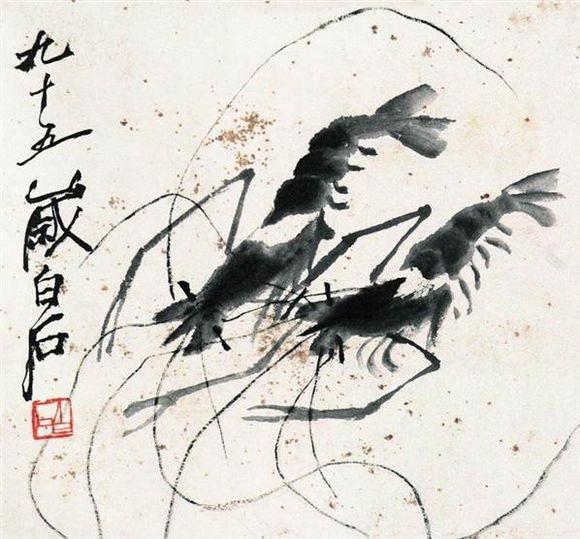 齐白石的虾画，艺术与价值的完美融合