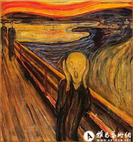 呆唯的呐喊，油画中的灵魂释放