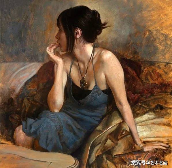探索日本油画大师的细腻笔触，人物油画的艺术魅力