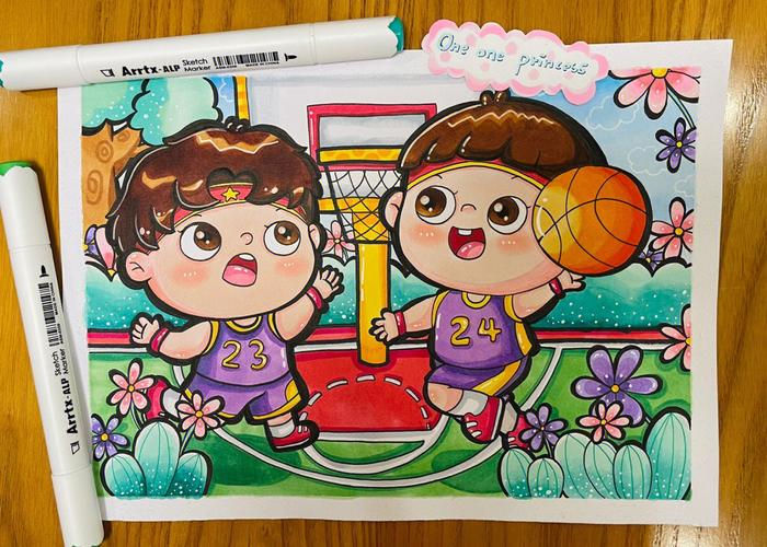 儿童运动与画画，简单漂亮的结合