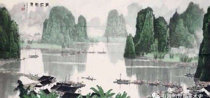 漓江山水画大全，一卷卷诗意画卷的赏析与解读